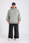 Açık Yeşil Oversize Basic Hoodie SW1277