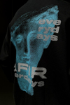 Afir David Baskılı Siyah Oversize Sweatshirt SW1053