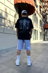 Anime Baskılı Siyah Oversize Tshirt T862