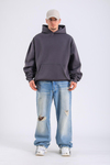 Antrasit Basic Oversize Hoodie SW1311