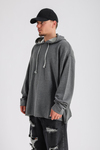 Antrasit Kesik Detay Uzun Oversize Sweatshirt SW1160