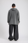 Antrasit Kesik Detay Uzun Oversize Sweatshirt SW1160