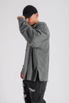 Antrasit Kesik Detay Uzun Oversize Sweatshirt SW1160