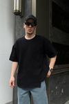 Asimetric Bisiklet Yaka Oversize Tshirt T568