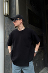 Asimetric Bisiklet Yaka Oversize Tshirt T568