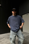 Asos Lacivert Basic Oversize Tshirt T882