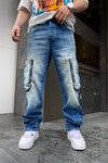 Asos Zipper Cep Detay Yıkamalı Jean P613