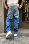 Asos Zipper Cep Detay Yıkamalı Jean P613