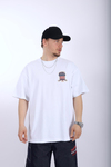 Avirex Patch Detay Beyaz Oversize Tshirt T999