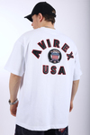 Avirex Patch Detay Beyaz Oversize Tshirt T999