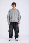 Baggy Cargo Jeans - Black P1095