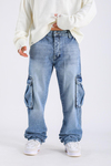 Baggy Cargo Jeans - Blue P1097