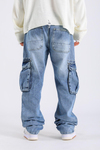 Baggy Cargo Jeans - Blue P1097