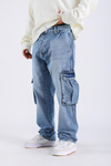 Baggy Cargo Jeans - Blue P1097