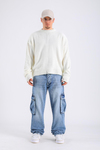 Baggy Cargo Jeans - Blue P1097