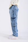 Baggy Cargo Jeans - Blue P1097