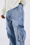 Baggy Cargo Jeans - Blue P1097