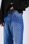 Baggy Embroidered Jean - Blue  P1075