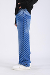 Baggy Embroidered Jean - Blue  P1075