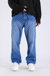 Baggy Embroidered Jean - Blue  P1075
