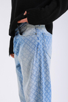 Baggy Embroidered Jean - Light blue P1077