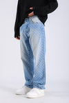 Baggy Embroidered Jean - Light blue P1077