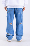 Baggy Massive Torn Jean - Blue P1102