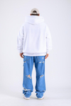 Baggy Massive Torn Jean - Blue P1102