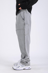 Baggy Patches Rivets Jean - Grey P1090