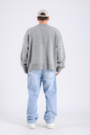 Baggy Patches Rivets Jean - Light blue P1076