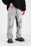 Baggy Torn Jean - Grey P1101