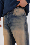 Baggy Torn Washed Jean - Ochre P1122