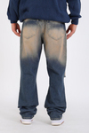 Baggy Torn Washed Jean - Ochre P1122