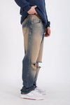 Baggy Torn Washed Jean - Ochre P1122