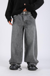 Baggy Washed Jean - Grey P1084