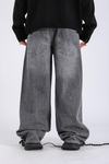 Baggy Washed Jean - Grey P1084