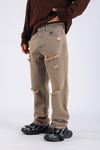 Baggy Washed Torn Jean - Rusty P1099