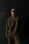 Basic Kapüşonsuz Oversize Sweatshirt SW1054