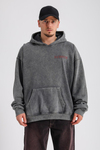Baskılı Acid Wash Füme Oversize Sweatshirt SW1149