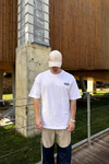 Baskılı Beyaz Oversize Tshirt  T1136