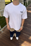 Baskılı Beyaz Oversize Tshirt  T1136