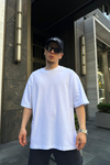 Baskılı Beyaz Oversize Tshirt T722