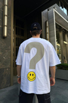 Baskılı Beyaz Oversize Tshirt T722