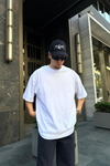 Baskılı Beyaz Oversize Tshirt T722