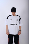 Baskılı Beyaz Oversize Tshirt T957