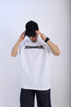 Baskılı Beyaz Tall Oversize Tshirt T906