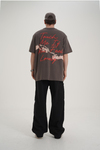 Baskılı Cep Detay Haki Oversize Tshirt CT01 MRT26054
