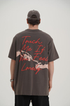 Baskılı Cep Detay Haki Oversize Tshirt CT01 MRT26054