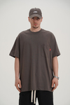 Baskılı Cep Detay Haki Oversize Tshirt CT01 MRT26054