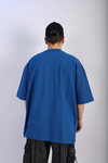 Baskılı Economist Mavi Oversize Tshirt T896